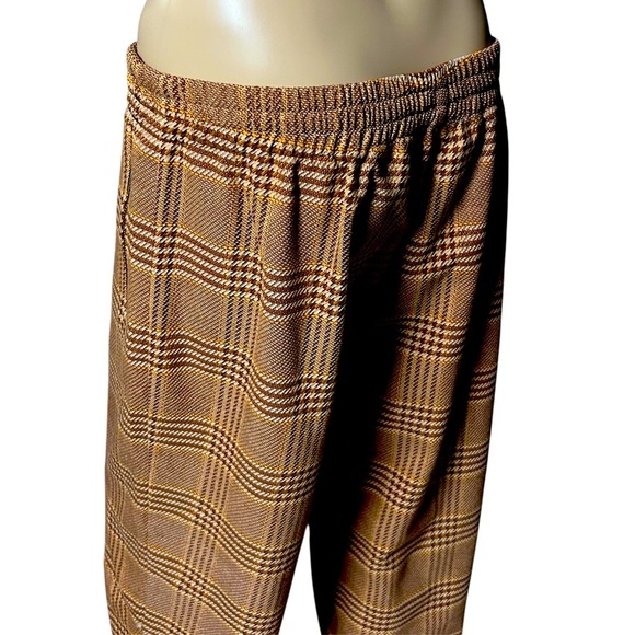 Nocturne Plaid Pull On Trouser Pant Relax High Rise Preppy Skate Rave Women 42 - Picture 3 of 8